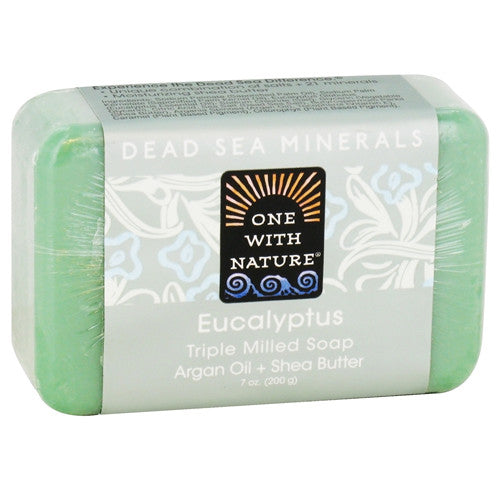 One With Nature Dead Sea Minerals Triple Milled Bar Soap, Eucalyptus - 7 Oz